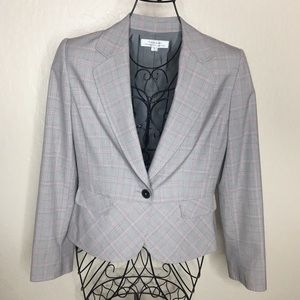 Tahari Arthur S. Levine glen plaid blazer